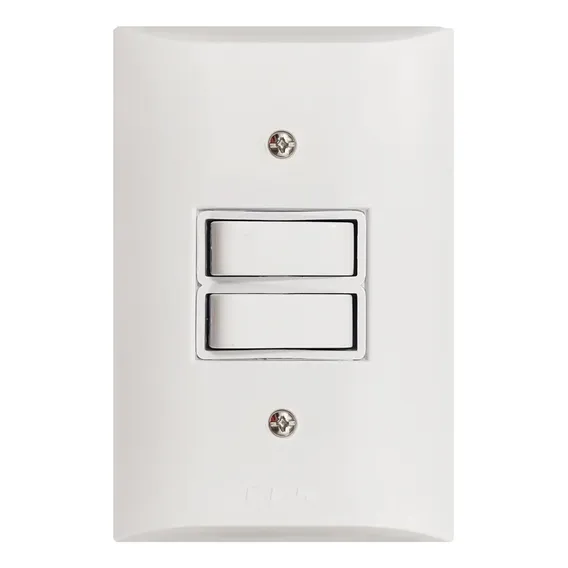 Kit Interruptor 20 Unid Branco Simples 2 Teclas Bivolt 10a Foto 1