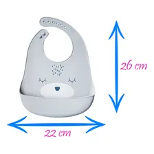 Kit Introdução Alimentar Com Bowl Babador E Prato Silicone Cor Cinza Foto mini  3