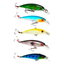 Kit Isca Artificial Meia Agua Barbela Curta 9,5cm 8g Com 5un Cor Kit 1 Foto  mini 1
