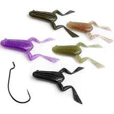 Kit Isca Soft Xfrog + Anzol Offset P/ Traira Monster3x 9,5cm Cor Kit Variadas Foto  mini 1