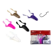 Kit Isca Soft Xfrog + Anzol Offset P/ Traira Monster3x 9,5cm Cor Kit Variadas Foto mini  3