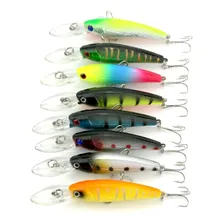 Kit Iscas Artificiais Barbela Longa Profundidade 9cm 8gr 8un Foto  mini 1