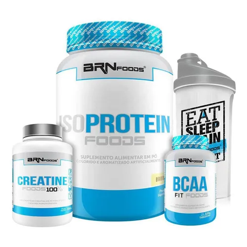 Kit Iso Protein + Creatina + Bcaa E Coqueteleira Foto 1
