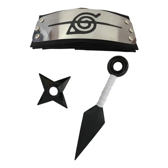 Kit Itachi - Kunai + Shuriken + Bandana Renegada - Naruto Foto 1