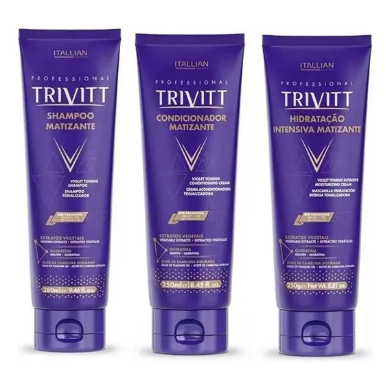 Kit Itallian Trivitt Hidratação Matizante 3 Itens Foto 1