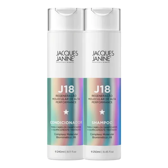 Kit Jacques Janine J18 Shampoo Condicionador 240ml Foto 1