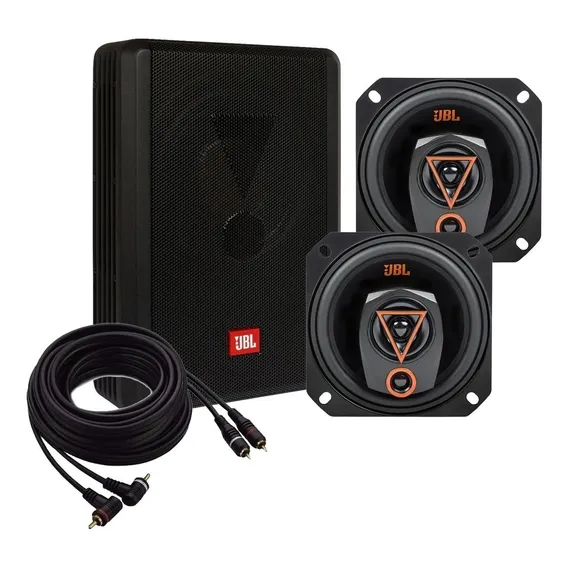 Kit Jbl Falantes 4trms80 + Rca 5 Metros + Caixa Amplificada Foto 1