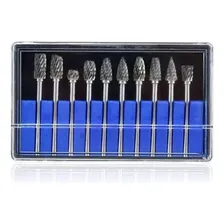 Kit Jogo 10 Fresas Metal Duro 1/8 Lima Rotativa Foto mini 4