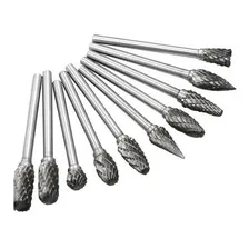 Kit Jogo 10 Lima Rotativa 1/8 Fresas Metal Duro Para Dremel Foto mini 1
