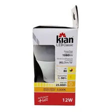 Kit Jogo 10 Lâmpada Bulbo Led 12w 3000k Amarela E27 Bivolt 110v/120v (bivolt) Foto mini 3