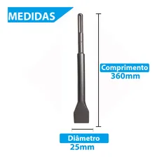 Kit Jogo 3 Peças Ponteiro Talhadeiras Para Martelete Sds Max Foto mini 4