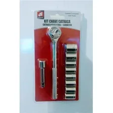 Kit Jogo Chave Catraca Reversível + Soquetes 10 Peças 8 A 15 Foto mini 3