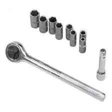 Kit Jogo Chave Catraca Reversível + Soquetes 10 Peças 8 A 15 Foto mini 1