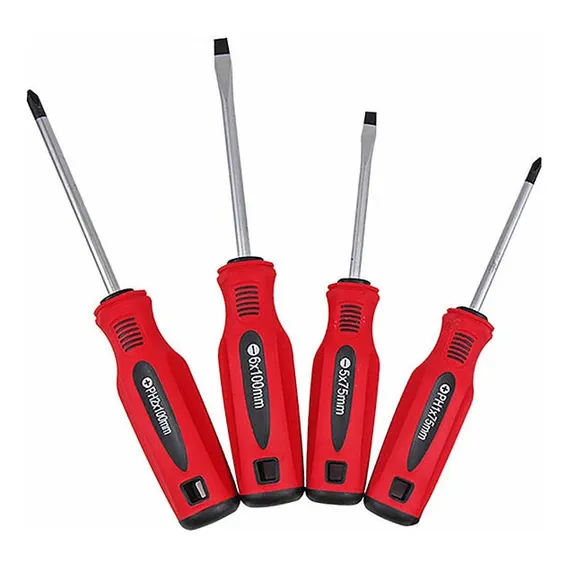 Kit Jogo Chave Fenda Philips 4 Peças Ponta Magnética Prof Foto 1