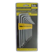 Kit Jogo Chave Torx Aço Tipo L Com 10 Peças T9 A T50 Foto mini  2