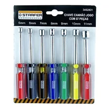 Kit Jogo Chaves Canhão 7 Peças Aço Carbono 5 À 11mm Starfer Foto mini 1
