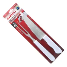 Kit Jogo Conjunto Para Churrasco 2 Peças Garfo E Faca Foto mini  3