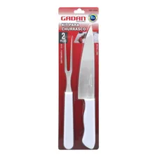 Kit Jogo Conjunto Para Churrasco 2 Peças Garfo E Faca Foto  mini 1