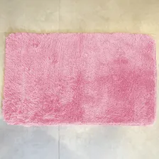 Kit Jogo De Banheiro 3 Peludo Felpudo Shaggy Luxo Cor Rosa Foto mini 3