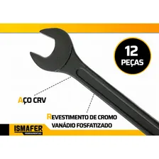 Kit Jogo De Chave Boca Combinada 12 Peças Foto mini  3