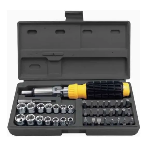 Kit Jogo De Chave Fenda Philips Bits Catraca 40 Peças Maleta Foto 1