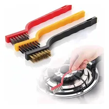 Kit Jogo De Escovas Multiuso Limpeza 3 Peças Aço Latão Nylon Foto mini 2