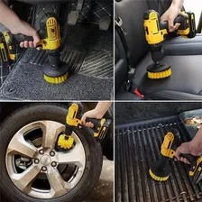 Kit Jogo De Escovas Para Limpeza Pesada Kit Com 3 Unidades Cor Amarelo Foto mini 3