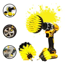 Kit Jogo De Escovas Para Limpeza Pesada Kit Com 3 Unidades Cor Amarelo Foto mini 1