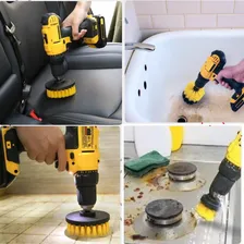Kit Jogo De Escovas Para Limpeza Pesada Kit Com 3 Unidades Cor Amarelo Foto mini 2