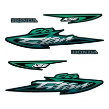 Kit Jogo De Faixas Adesivo Honda Cg Titan 125 2003 Verde Kse Cor Verde 2003 kse Foto mini 2