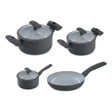 Kit Jogo De Panelas 4 Peças Cerâmica Antiaderente Hércules Cor Cinza Foto  mini 1