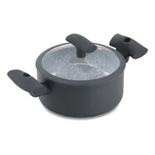 Kit Jogo De Panelas 4 Peças Cerâmica Antiaderente Hércules Cor Cinza Foto mini  2