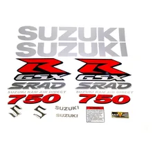 Kit Jogo Emblema Adesivo Compatível Gsxr Srad 750 Cr08 Cor ADESIVO GSXR SRAD 750 Foto  mini 1