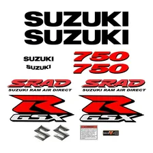 Kit Jogo Emblema Adesivo Suzuki Gsxr Srad 750 Cr09 Cor ADESIVO SUZUKI SRAD Foto mini 1