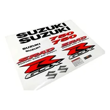 Kit Jogo Emblema Adesivo Suzuki Gsxr Srad 750 Cr09 Cor ADESIVO SUZUKI SRAD Foto mini 2