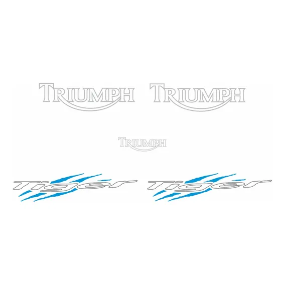 Kit Jogo Emblema Adesivo Triumph Tiger 1050 Preta Tpt1050002 Foto 1