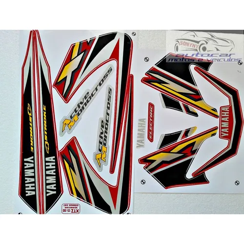 Kit Jogo Faixa Adesivo Yamaha Xtz 125 2003 Vermelho Foto 1