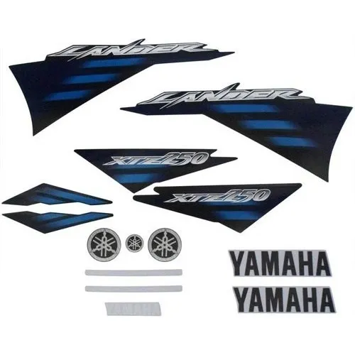 Kit Jogo Faixa Adesivo Yamaha Xtz 250 Lander 2007 Preta Foto 1