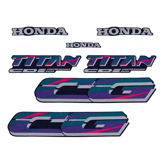 Kit Jogo Faixa Adesivos Cg 125 Titan 96 Cinza Foto 1