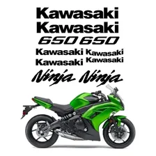 Kit Jogo Faixa Emblema Adesivo Kawasaki Ninja 650 2009 Preto Foto mini 1