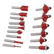 Kit Jogo Fresas Tupia Para Madeira 15 Peças Haste 6 Mm Foto mini 4