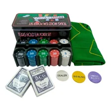 Kit Jogo Lata De Poker 200 Fichas Numeradas Profissional Foto mini 1