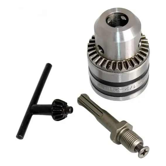 Kit Jogo Mandril Para Furadeira 13mm + Chave + Adaptador M14 Foto 1