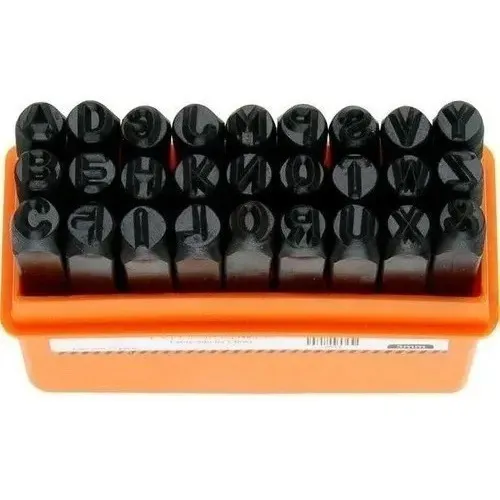 Kit Jogo Marcador Punção 36pç Alfanumérico 10mm Letra Numero Foto 1