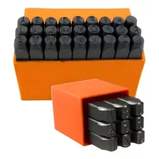 Kit Jogo Marcador Punção 36pç Alfanumérico 10mm Letra Numero Foto mini 2
