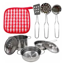 Kit Jogo Panelinhas Metal Inox Infantil Divertido 9 Peças Foto mini 2