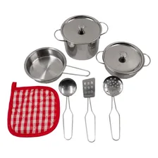 Kit Jogo Panelinhas Metal Inox Infantil Divertido 9 Peças Foto mini 4
