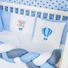 Kit Jogo Protetor Berço Balão Menino 6 Peças Azul Foto mini 3