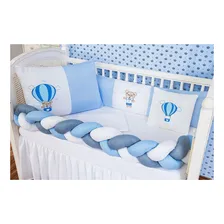 Kit Jogo Protetor Berço Balão Menino 6 Peças Azul Foto mini 2