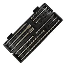 Kit Jogo Sds Plus Brocas Ponteiros Talhadeiras Maleta 12pçs Foto  mini 1